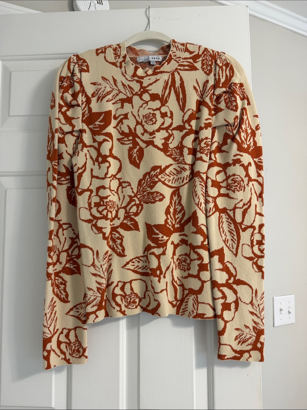 Baltic Born Cream & Rust Floral Crewneck Sweater